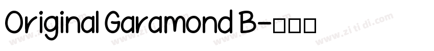 Original Garamond B字体转换